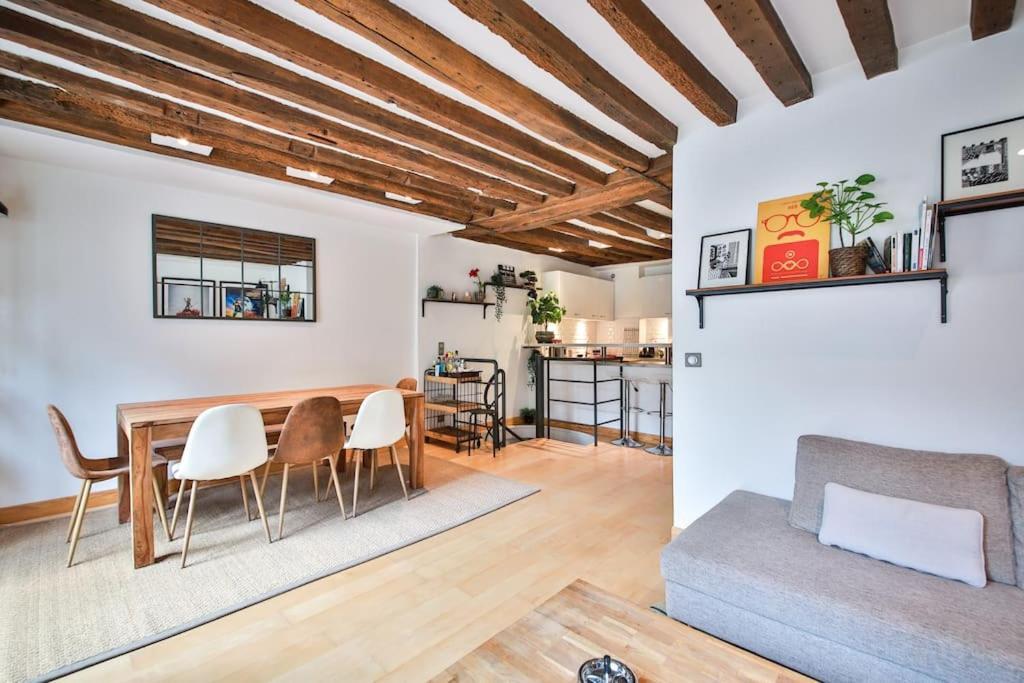 Typical Parisian Duplex#4Pers#Le Marais Appartement Buitenkant foto