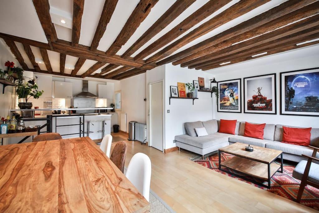 Typical Parisian Duplex#4Pers#Le Marais Appartement Buitenkant foto