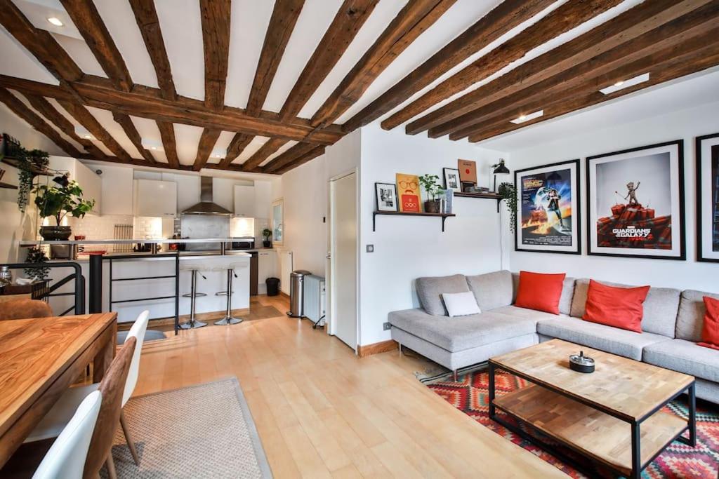 Typical Parisian Duplex#4Pers#Le Marais Appartement Buitenkant foto